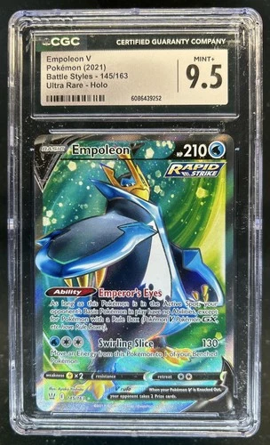 2021 Pokemon SWSH Battle Styles Empoleon V #145/163 CGC 9.5 MINT+