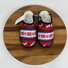 New Nordstrom Fireside Family Cozy Knit Reed Deer Lined Comfy Slippers Size L