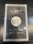 1884 CC Morgan Silver Dollar Uncirculated Carson City Coin $1 GSA Holder