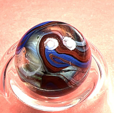 DAS/CHAMPION/WV/JABO CLEAR BASE SPIRAL OXBLOOD SWIRLED SHOOTER .72" BOX01/341