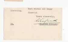 Wilfrid Pickles (1904-1978) Signed Clip / Autographed British Actor TV