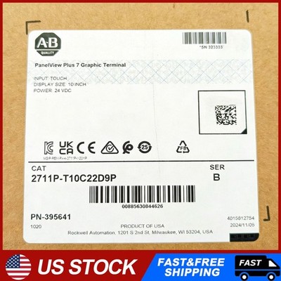 New AB 2711P-T10C22D9P SER B AB HMI PanelView Plus 7 Graphic 2711PT10C22D9P PLC