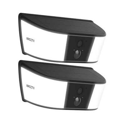 ARCCTV 4MP Solar Wandleuchte Überwachungskamera Aussen Wi-Fi Kamera Für Villa