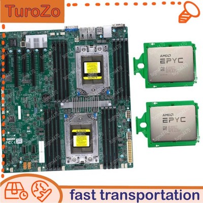 7502x2+Supermicro amd epyc H11DSI-nt REV2.0 cpu+motherboard combina Open box