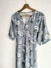 Cotton Traders Beautiful Soft Summer Floral Dress Size 12 Tie Reverse Waist