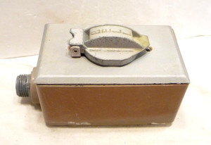 Vintage Bell Single Round Outlet Plate Outdoor Flip Up Weather Cover Electrical