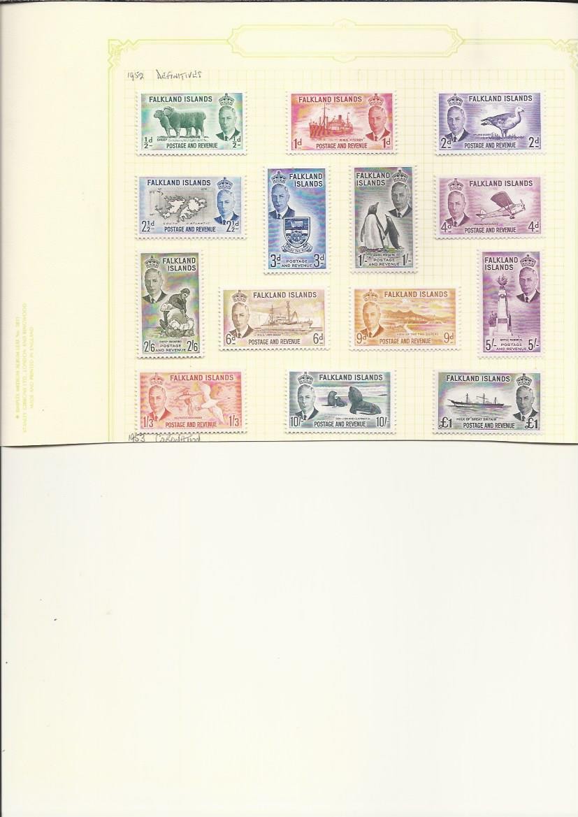 FALKLAND IS 1952 SET OF FOURTEEN MNH SG 172/185 CAT £190