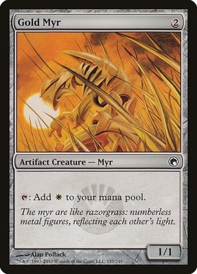 Gold Myr NonFoil Scars of Mirrodin 157 NM MTG