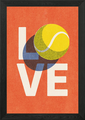 Liebe Tennis Sandplatz gerahmtes Wandbild Poster Leinwanddruck Bild