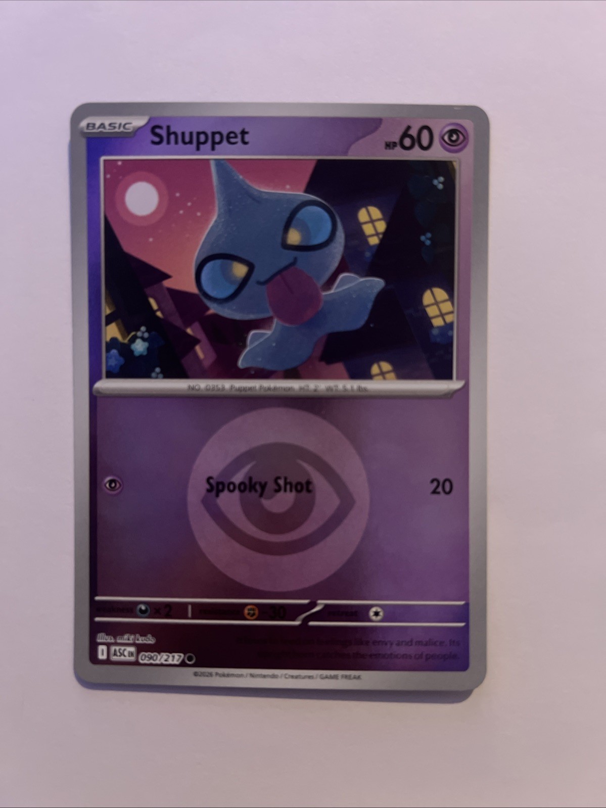 Pokemon SHUPPET 090/217 - Ascended Heroes - Reverse Holo - MINT