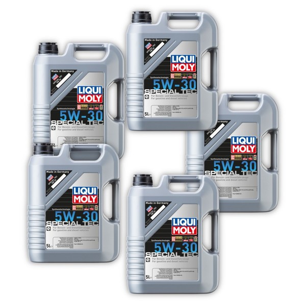 5X MotoröL Special Tec 5W-30 Liqui Moly 1164 MotorenöL Motor ÖL Synthese 5 Liter-image
