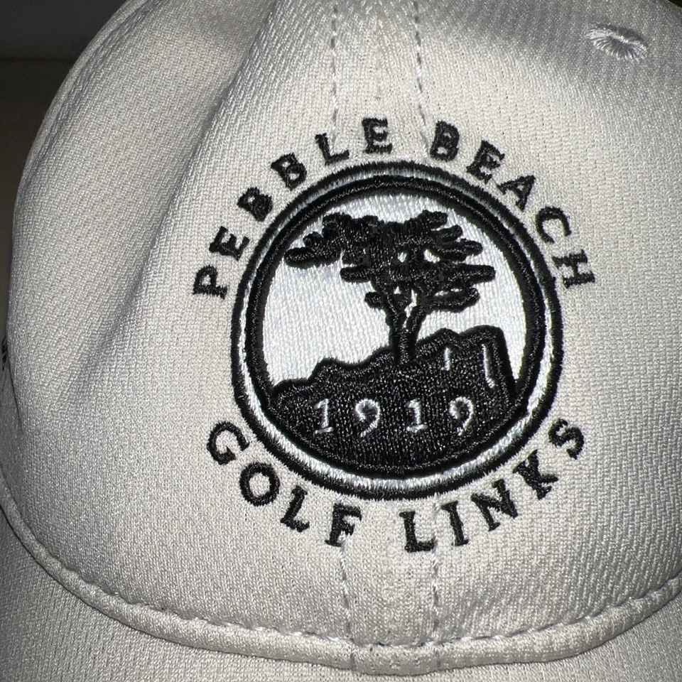 Gorra de eslabones de golf Pebble Beach con logotipo bordado correa ajustable Foto 2 de 4