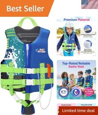 Toddler Swim Vest, Kids Swimming Jacket Fit 30-50/50-80lbs, Child Floaties Ve...
