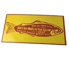 Vintage Fish Tackle Sign - Fishing Dealers Porcelain Advertising Sign