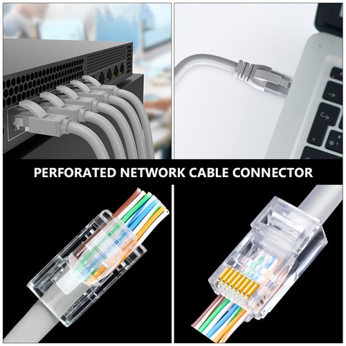 100 PCS Joint Network Cable End Ethernet Crimp Connector - 第 10/12 張圖片