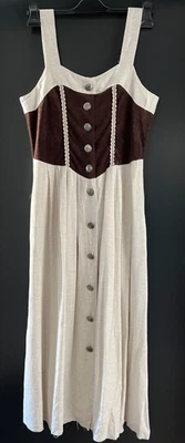Damen Trachten Dirndl ärmellos Braun, Beige Gr. 38 - Bild 1 von 2