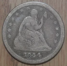United States 25c 1844-o Seated Liberty Quarter