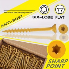 Weatherproof Corrosion Resistant 100PCS Deck Screws for Long-Lasting Outdoor Use