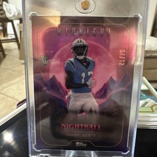 2024 Topps Midnight-Xavier Legette NightBall RC Midnight /12 Panthers SSP 4/12