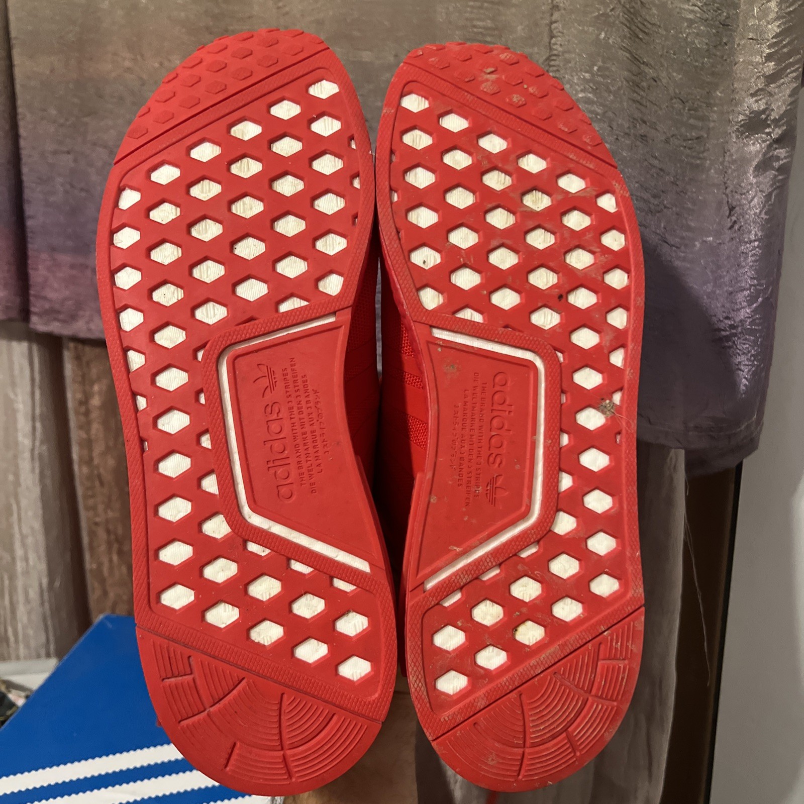 Adidas originals NMD_R1 Primeblue Men's Shoes Vivid Red GX7605 size 11 image 6