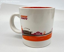 Dunkin' Donuts Chicago Skyline Coffee Mug Runs on Dunkin' 2012 Ceramic Orange