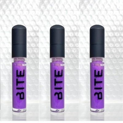3x Bite Beauty yaysayer plumping lip gloss In Lavender Cookie - 0.17 Oz New