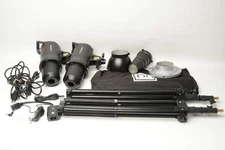 Platinum Pro Studio flash kit PT-DPSFK w/2X stands, softbox, reflector+