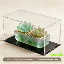 Perspex Acrylic Display Case Dustproof Box 30x15x15cm Model Figure Collectibles