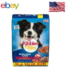 Kibbles n Bits Dry Dog Food Savory Bacon & Steak for Adult Dogs 16 lb 1.48 per pound