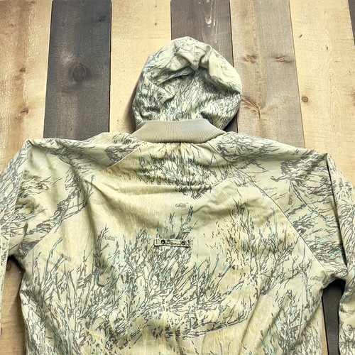 Duxbak Vintage Men's LARGE Hunting Jacket Prairie Ghost Print NO ZIPPER PULL - Picture 10 of 13
