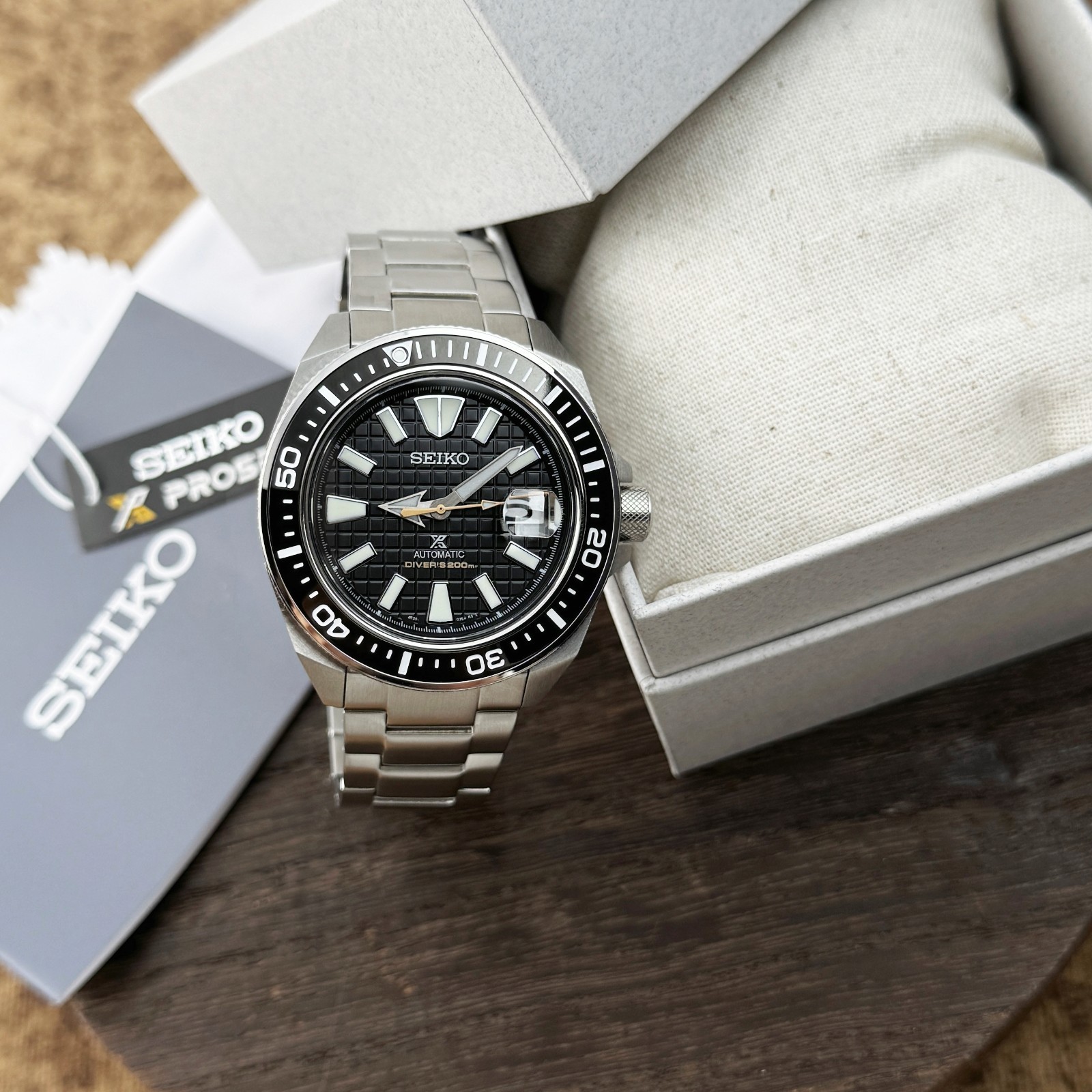 SEIKO PROSPEX King Samurai Diver's Black Dial Automatic Men's Watch SRPE35