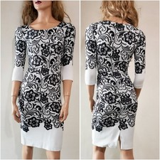 🆓US🛃  Dolce&Gabbana floral lace printed ligth gray dress IT 36 XS