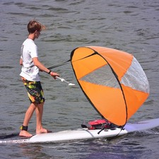 B- PVC Folding Downwind Wind Paddle Popup Board Kayak Kit Sailboat