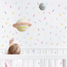 Confetti Strip Wall Decals for Kids Room Removable Colorful Sprinkle Wall Sti...