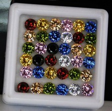 Sapphire CERTIFIED 50 PCS Natural Loose Gemstone Lot 5 MM Round Cut Ring Size