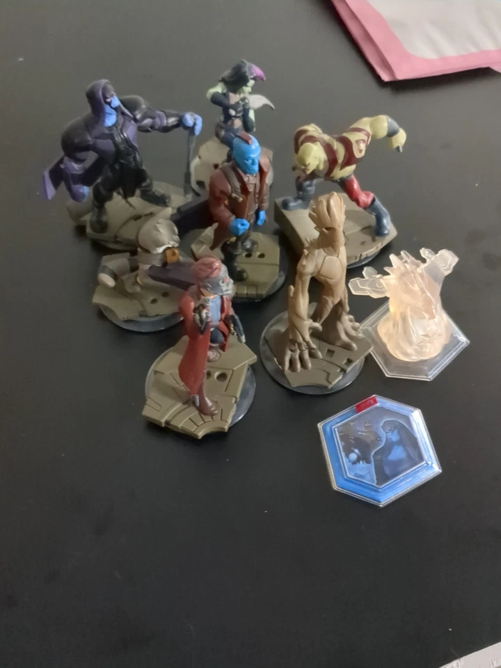 S1 Lot Of 9 Disney Infinity 2.0 Guardians Of The Galaxy Figures Crystals - Image 3 of 3