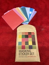 MASKING SCRAPBOOKING STICKER SHEET SET 27 PCS VARIOUS COLORS (h14)