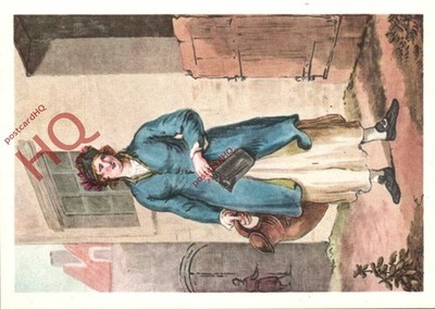 Ansichtskarte:;Jan Piotr Norblin, Milchmädchen