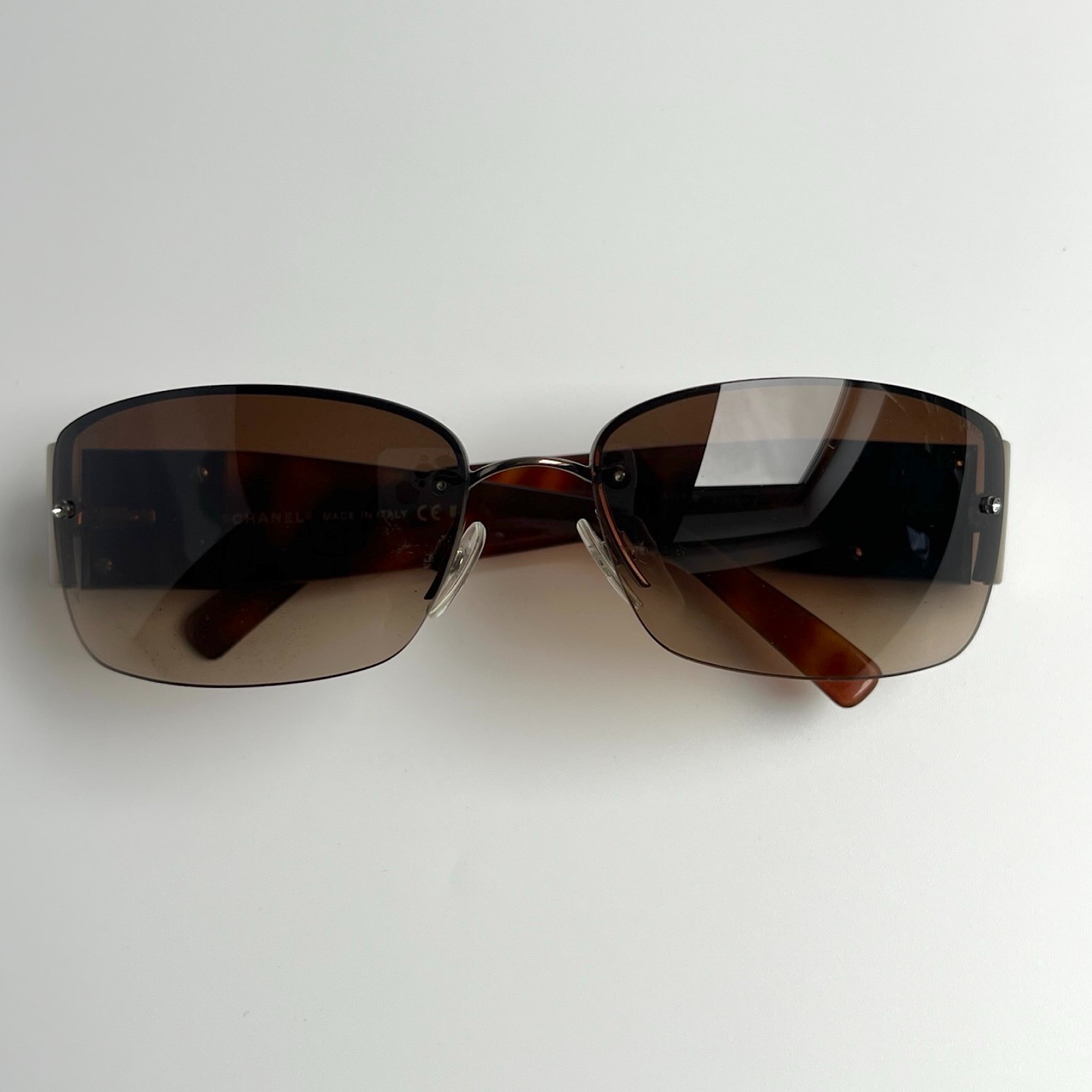 Chanel Rimless Sunglasses Rectangular Authentic B… - image 7