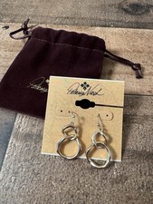 Patricia Nash chaindrop earrings Matte Gold New