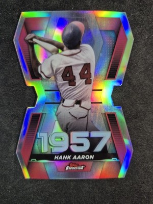 2022 Topps Finest - Finest Career Years Die-Cut Hank Aaron #FCY-HA Braves HOF