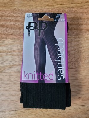 Pretty Polly Knitted Sanbedo Tights  Black Size S