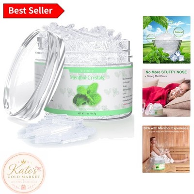 Pure Menthol Crystals 2 oz - Fresh Peppermint for Soaps & Shower Steamers