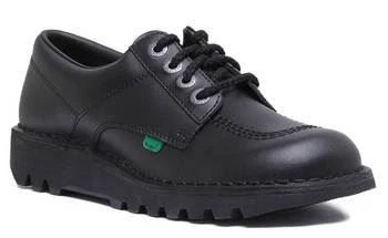 Kickers Kickers Kick Lo Mens Lace Up Casual Leather Shoe In Black Size US 7 - 13