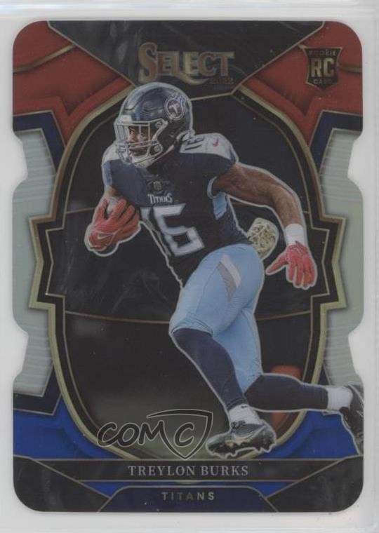 2022 Panini Select Concourse Red & Blue Prizm Die-Cut Treylon Burks #39 e9p