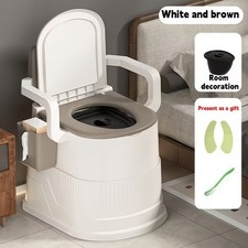 Portable Bedside Commode Toilet for Adult Elderly Toilet Chair Seat with Armrest