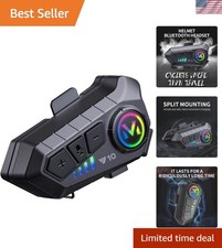 Y10 Motorcycle Helmet Bluetooth Headset, Bluetooth 5.3 Headphone, Smart Noise...