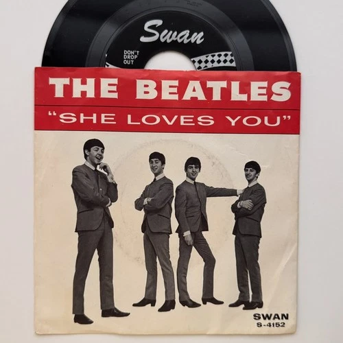 Beatles She Loves You I’ll Get You Swan S-4152 45rpm W/PS (1964) VG++