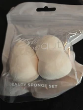 NEW Basic Beauty - 2 Piece Blender Sponge Set • White/Cream • Sealed