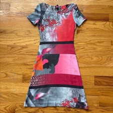 Save the Queen grunge abstract midi dress